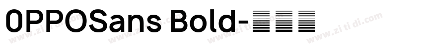 0PPOSans Bold字体转换